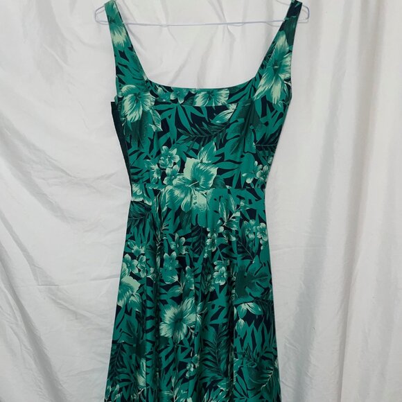 Zara Green Floral Fit and Flare Dress - Picture 4 of 4